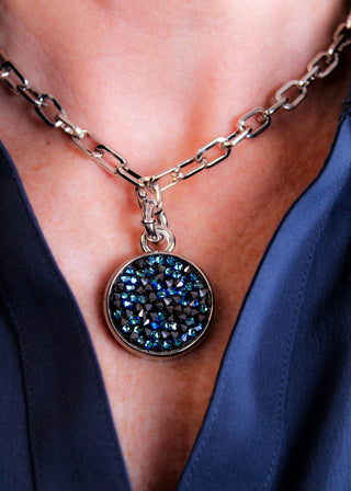 Myka Billy 16" Round Chain with Toggle Front Closure modeled view - Fashion Crossroads Inc.