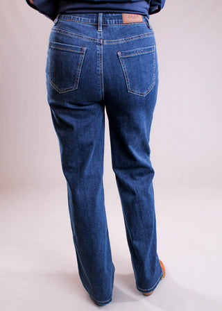 Charlie B Charlotte Straight Leg Jean front view - Fashion Crossroads Inc