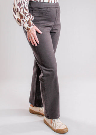 French Dressing Pull On Straight Leg Ankle Pant Front View - Fashion Crossroads Inc