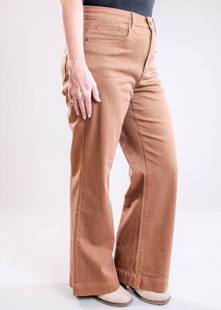 Tribal Sportswear Comfort Stretch Wide Leg Jean side view - Fashion Crossroads Inc.