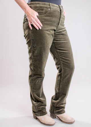 Tribal Sportswear Straight Leg Corduroy Pant Side View - Fashion Crossroads Inc