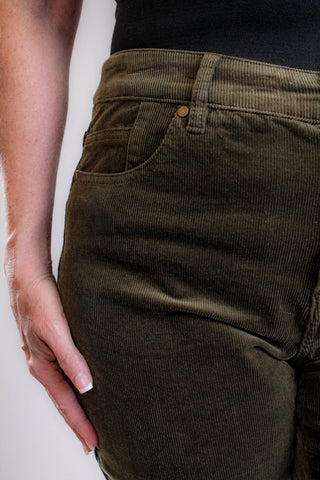Tribal Sportswear Straight Leg Corduroy Pant Detail View - Fashion Crossroads Inc