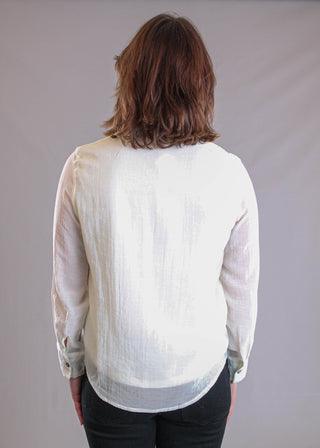 She + Sky Long Sleeve Pintuck Blouse