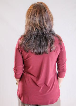 Sympli Go To Classic Relaxed Tee with 3/4 Sleeves