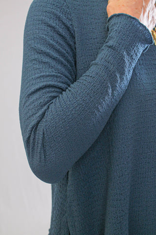 Sympli Pop Crew Neck Top with Long Sleeves