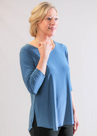Sympli Go To Classic Relaxed Tee with 3/4 Sleeves