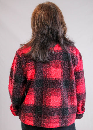 Liverpool Button Front Boxy Shacket back view - Fashion Crossroads Inc.