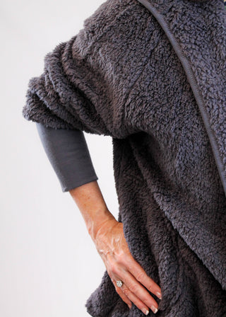 Hello Mello Comfort Zone Hooded Cardigan with Pockets Front View - Fashion Crossroads Inc