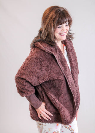 Hello Mello Short Sleeve Button Down Pajama Top with Cowgirls Side View - Fashion Crossroads Inc