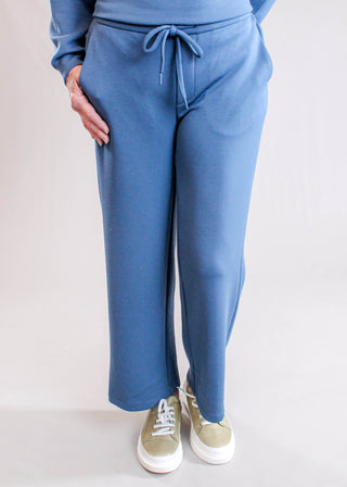 Liverpool Wide Leg Pull On Pant with Drawstring Waist Front View - Fashion Crossroads Inc