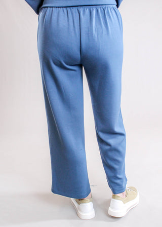 Liverpool Wide Leg Pull On Pant with Drawstring Waist Back View - Fashion Crossroads Inc