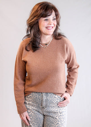 Nostalgia Crew Neck Pullover Sweater Front View - Fashion Crossroads Inc