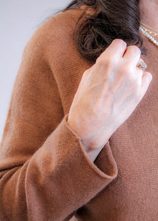 Nostalgia Crew Neck Pullover Sweater Detail View - Fashion Crossroads Inc