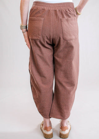 Blu Pepper Cotton Lounge Pant with Pockets Back View - Fashion Crossroads Inc