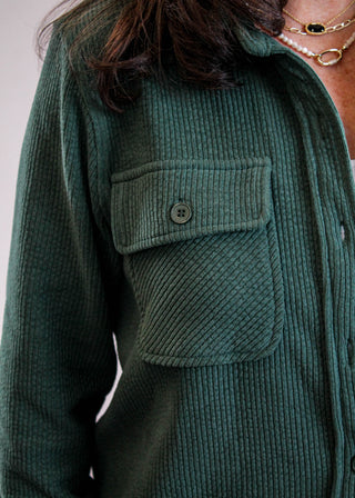 Staccato Long Sleeve Button Down Collared Shirt with Pockets Detail View - Fashion Crossroads Inc