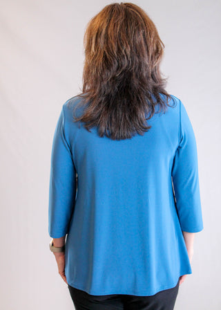 Sympli 3/4 Sleeve Suitable Secret Pocket Top Back View - Fashion Crossroads Inc