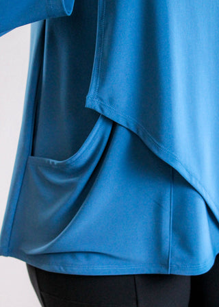 Sympli 3/4 Sleeve Suitable Secret Pocket Top Detail View - Fashion Crossroads Inc