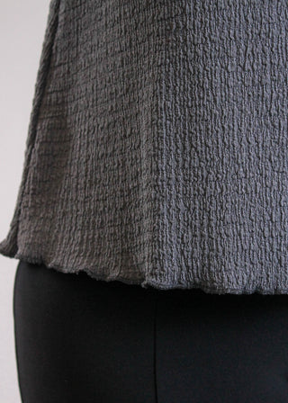 Sympli Pop Textured V Neck Tank Detail View - Fashion Crossroads Inc