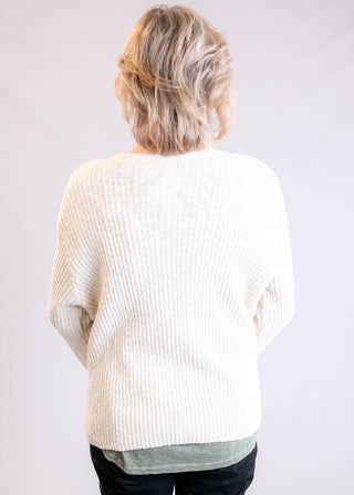 Avalin Long Sleeve Cardigan with Buttons Back View - Fashion Crossroads Inc