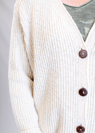 Avalin Long Sleeve Cardigan with Buttons Detail View - Fashion Crossroads Inc