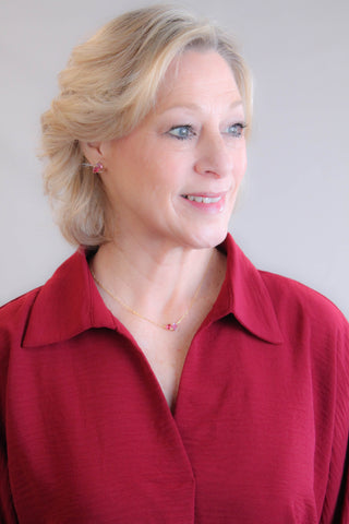 Kendra Scott Tatum Gold and Pink Mix Earring - Fashion Crossroads Inc