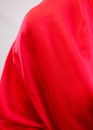 Jacquard Pashmina with Fringe Detail View - Fashion Crossroads Inc