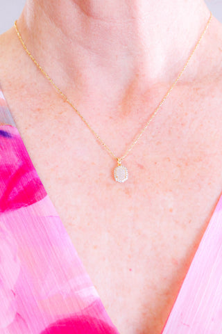 Kendra Scott Daphne Gold and Crystal CZ Necklace - Fashion Crossroads Inc