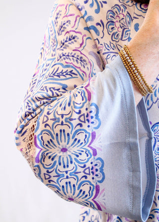 Democracy Kimono Sleeve Top sleeve view - Fashion Crossroads Inc.