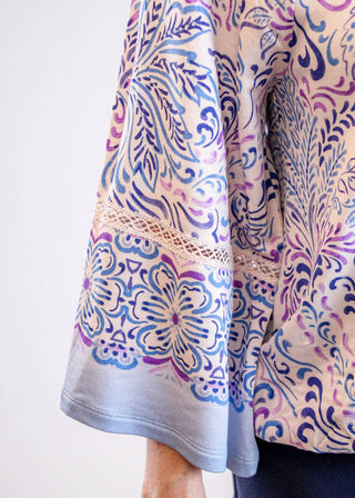 Democracy Kimono Sleeve Top 2nd sleeve view - Fashion Crossroads Inc.