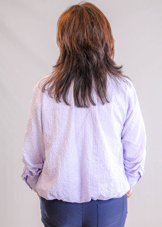 Democracy Bubble Hem Top back view - Fashion Crossroads Inc.