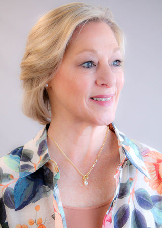 Kendra Scott Ashton Pearl Gold Post Earring in 14k Gold Over Brass