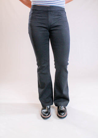 Cello Black Pull-On Flare Jeans