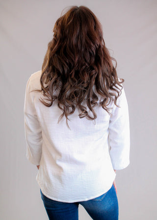 Parsley & Sage Shawn Shirt in White