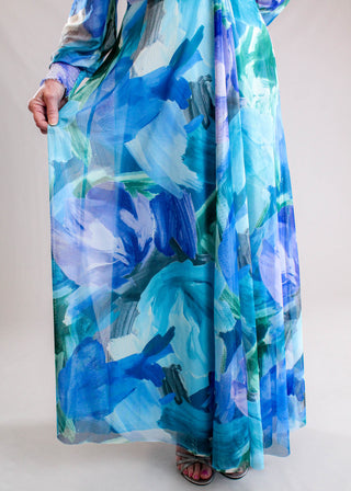 V-Neck Twist Waist Dress Detail View - Fashion Crossroads Inc