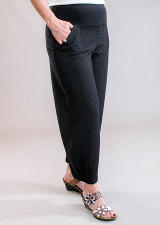 Pop Narrow Lantern Pant Side View - Fashion Crossroads Inc