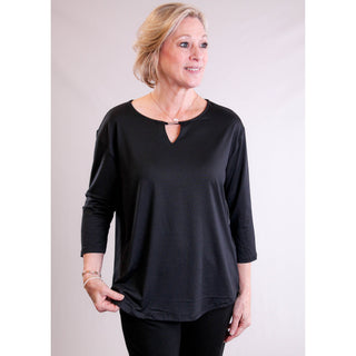 Teez Her 3/4 Sleeve Notch Tee