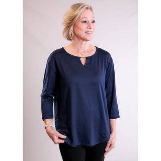 Teez Her 3/4 Sleeve Notch Tee