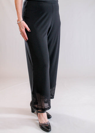 Sympli Honeycomb Mesh Mix Pant Side View - Fashion Crossroads Inc