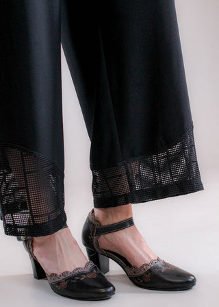 Sympli Honeycomb Mesh Mix Pant Detail View - Fashion Crossroads Inc