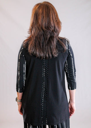 Sympli Honeycomb Mix Icon Vest back view - Fashion Crossroads Inc.