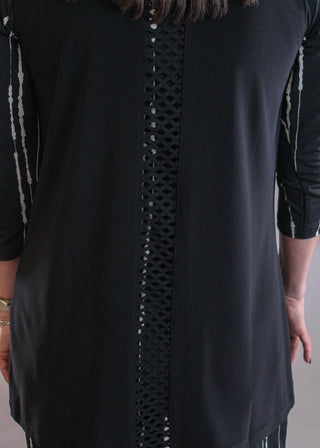 Sympli Honeycomb Mix Icon Vest back view - Fashion Crossroads Inc.