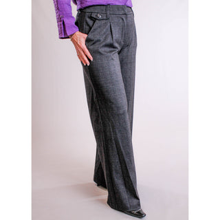 Democracy Wide Leg Trousers with Flat Pockets side view - Fashion Crossroads Inc.