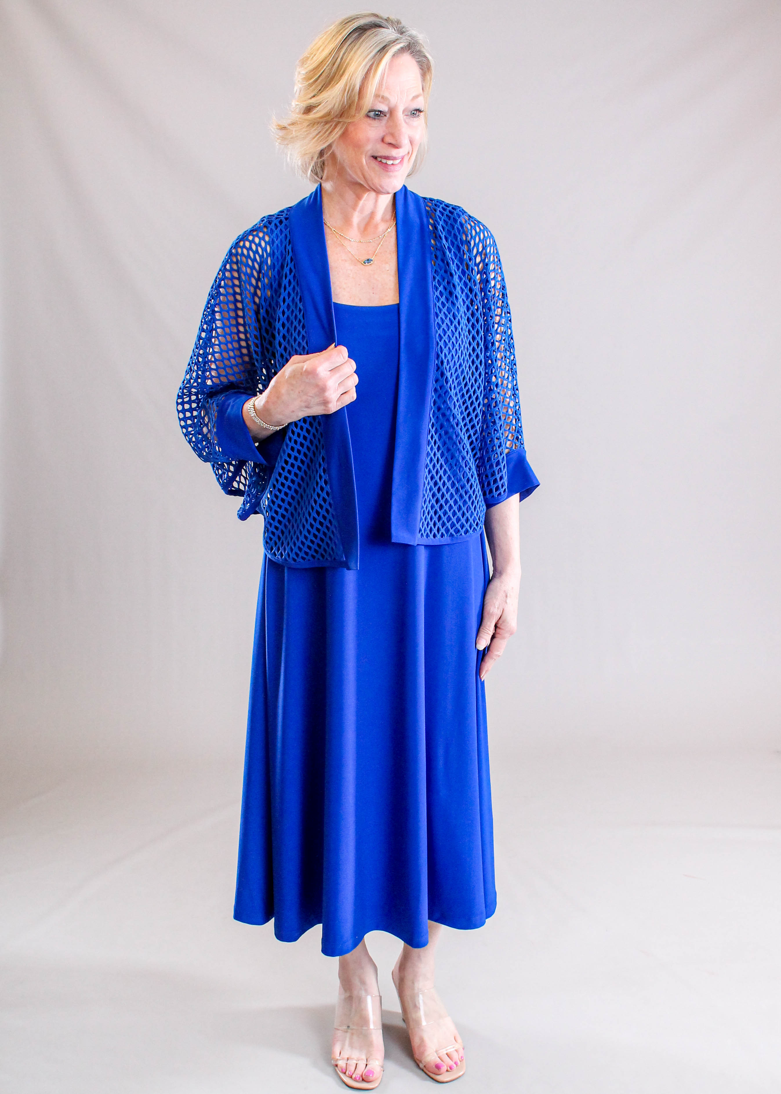 Sympli Square Neck Fit & Flare Dress LAPIS / 14 Sympli Square Neck Fit & Flare Dress LAPIS / 14