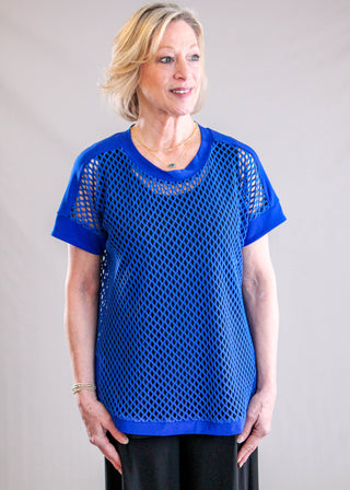 Honeycomb Boxy Top Front View - Fashion Crossroads Inc