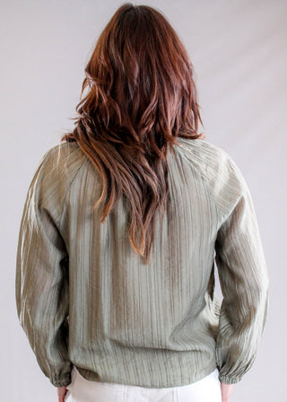 Dylan Gigi Blouse | Lightweight Relaxed Fit Women’s Top back view - Fashion Crossroads Inc.