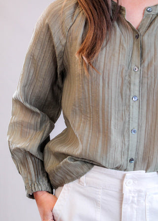 Dylan Gigi Blouse | Lightweight Relaxed Fit Women’s Top detail view - Fashion Crossroads Inc.