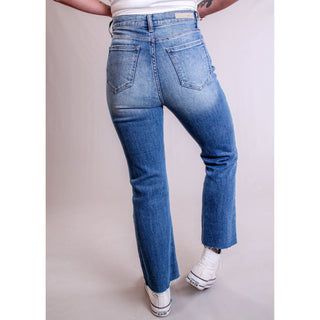 Cello HiRise Crop Flare Jean back view - Fashion Crossroads Inc.