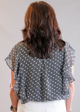 Liverpool Short Sleeve Draped Front Top With Waist Tie