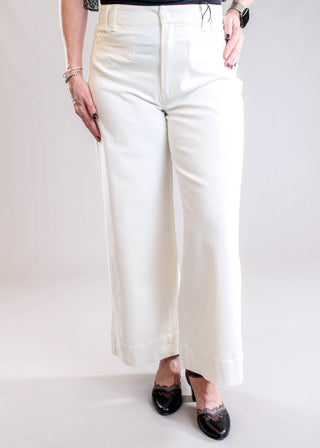High Rise Cropped Wide Leg Pant