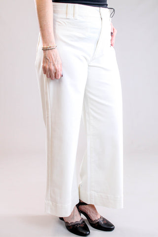 High Rise Cropped Wide Leg Pant